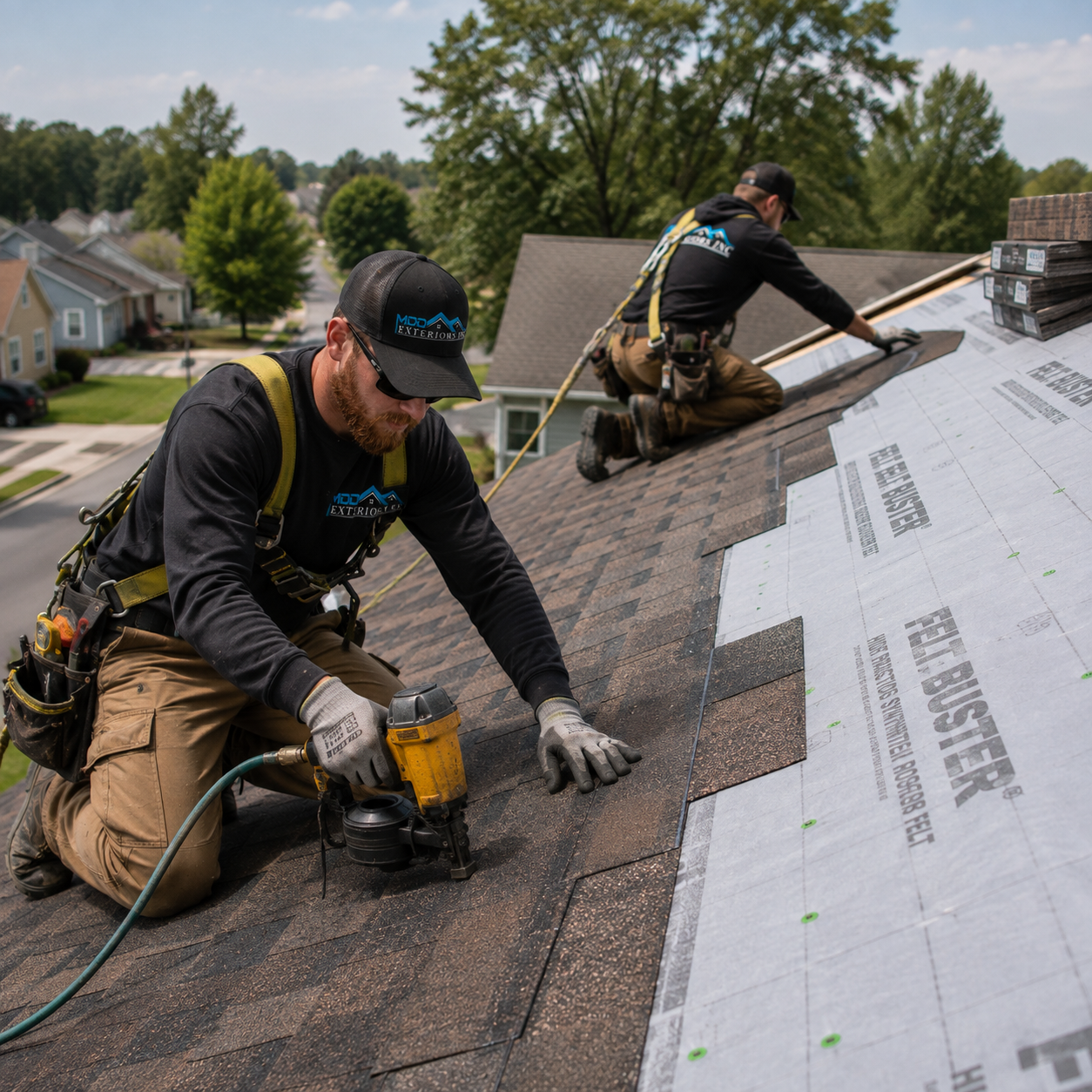 Dimensional asphalt shingle roof system on a residential home