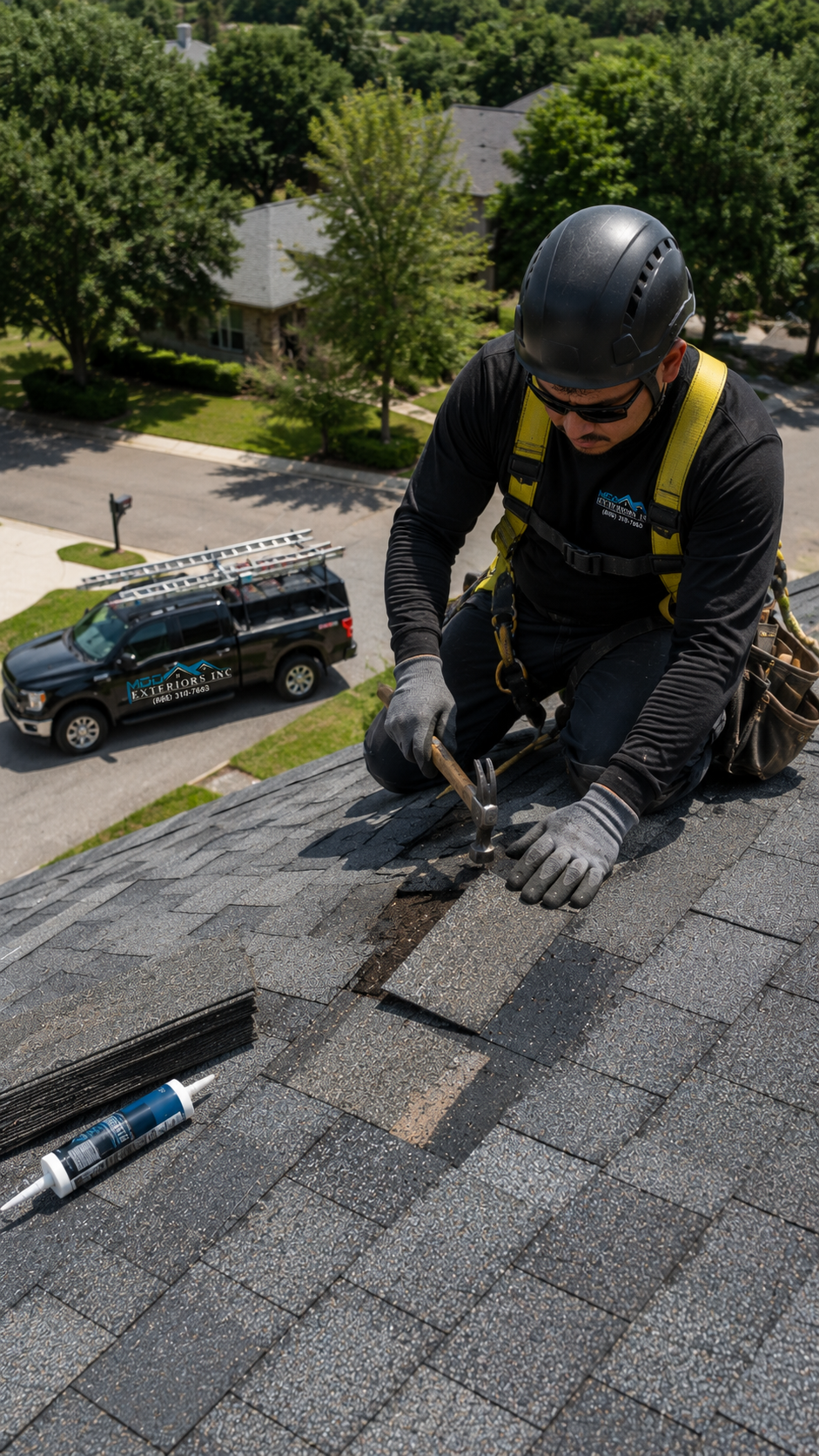 Roof repair by MDD Exteriors Inc.