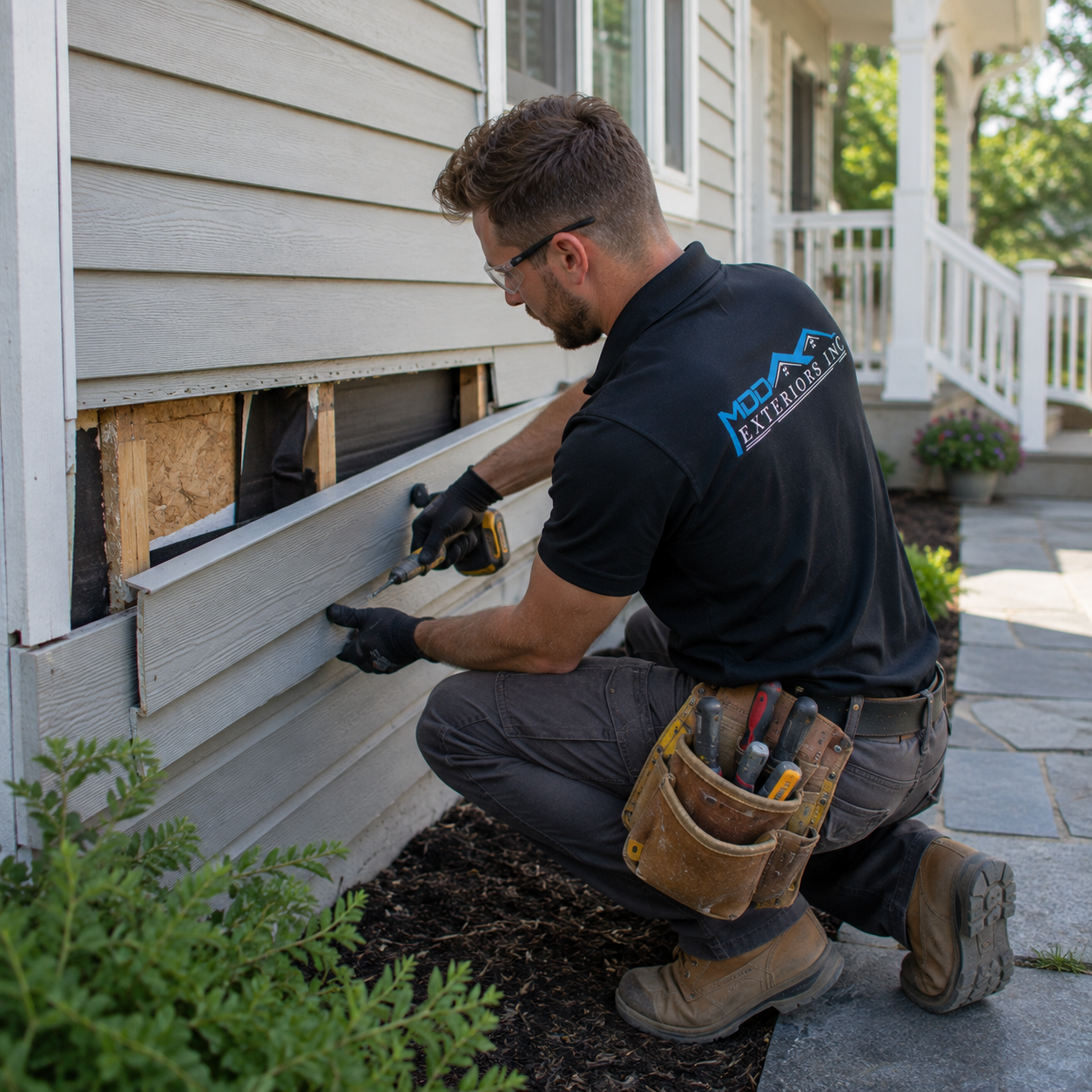 Storm damage siding repair