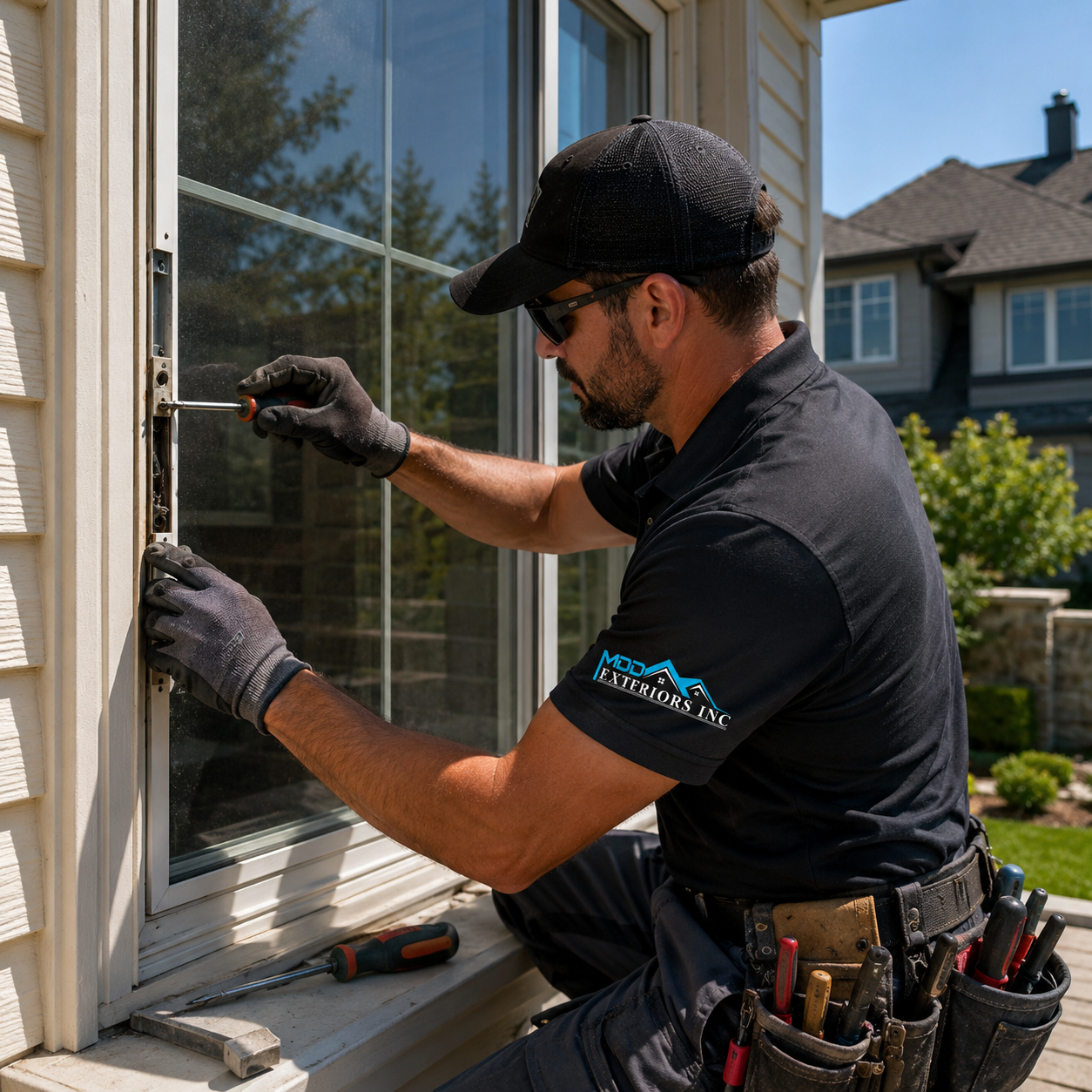 Window repair on a residential window seat
