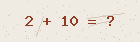 Math captcha — solve to verify
